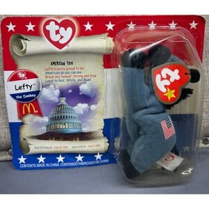 Ty Beanie Babies Lefty the Donkey American Trio McDonald's Exclusive 1996